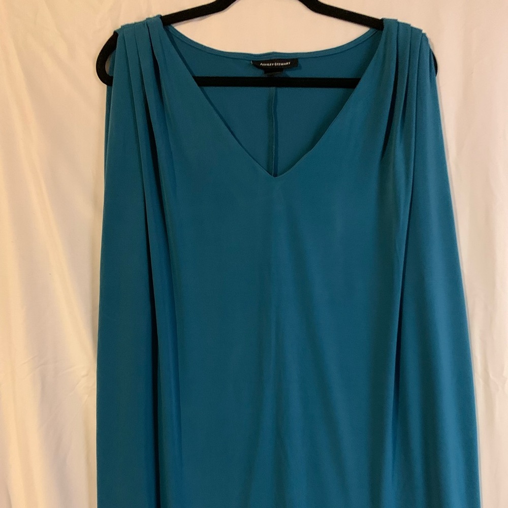 Ashley Stewart Teal Tank Sleeve Tunic Size 26